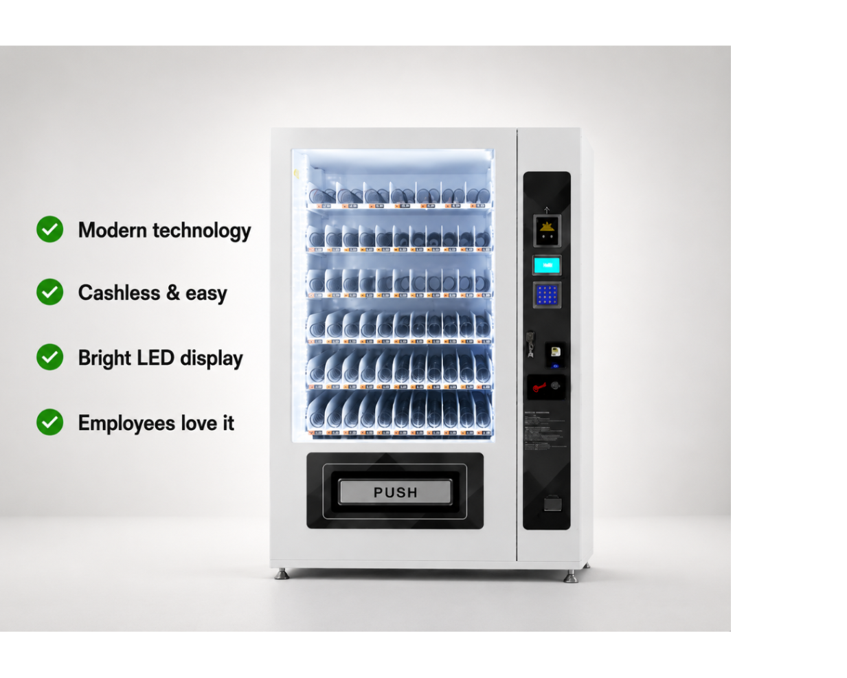 Vending machine with modern technology